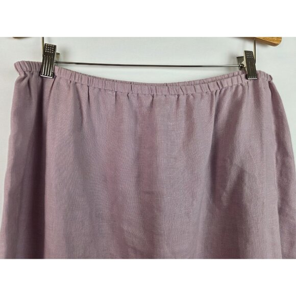 J.Jill Womens Outfit Size XL Missy Purple Linen Long Sleeve Top & Skirt Set - Picture 11 of 16